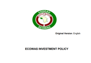 Read more about the article PROMOTING REGIONAL PROSPERITY: THE ECOWAS INVESTMENT POLICY